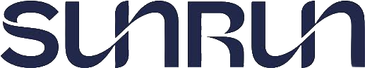 SunRun company logo in dark blue on transparent background